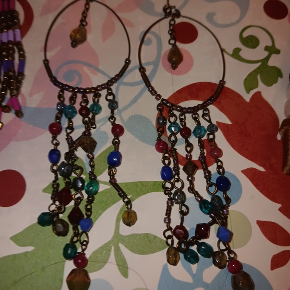 💕5 for 25$ SET OF 4 BOHO SOUTHWESTERN BOHEMIAN COLORFUL BEADED JEWELRY - Picture 13 of 16